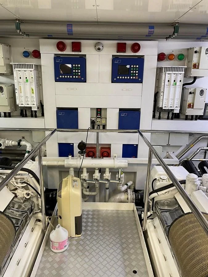 a room with machinery and equipment aboard HARBOUR Yacht for Sale