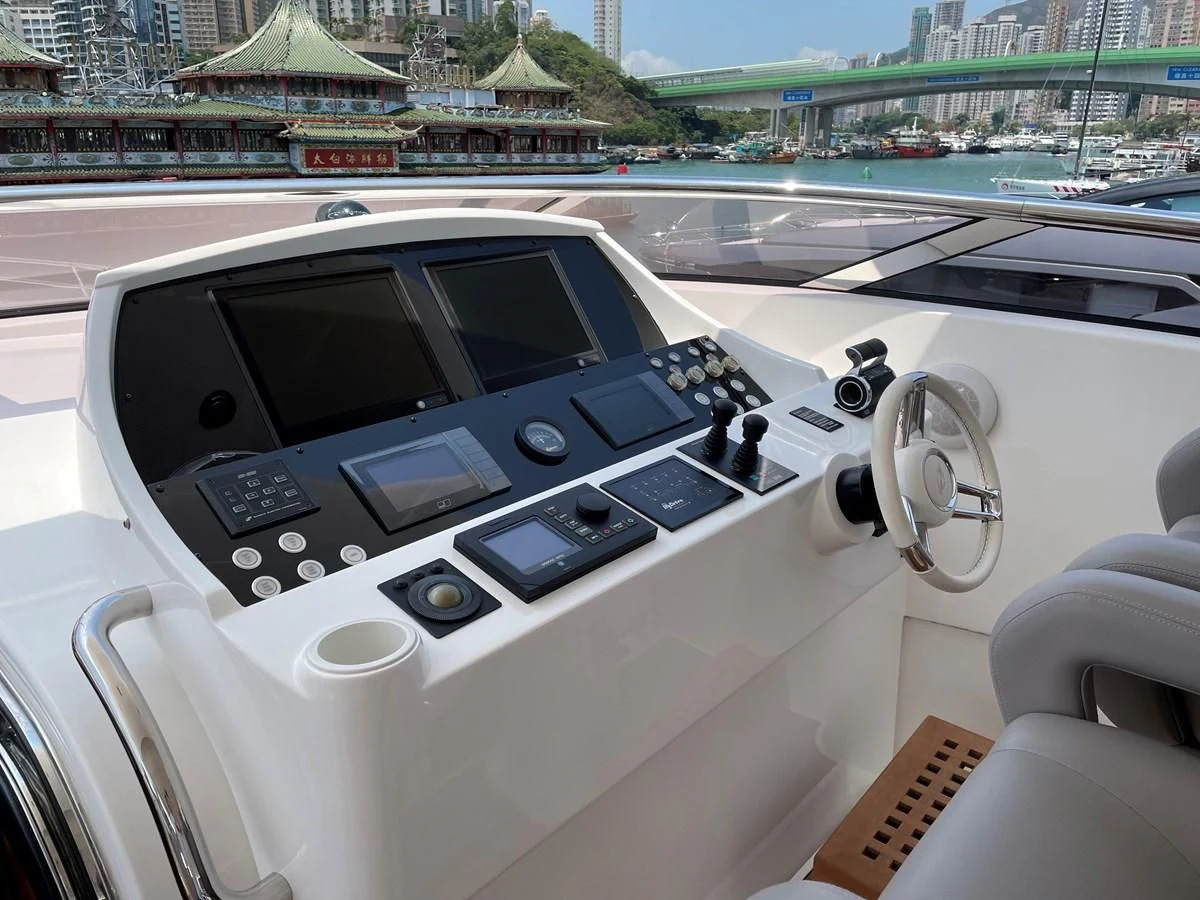 a car on the road aboard HARBOUR Yacht for Sale