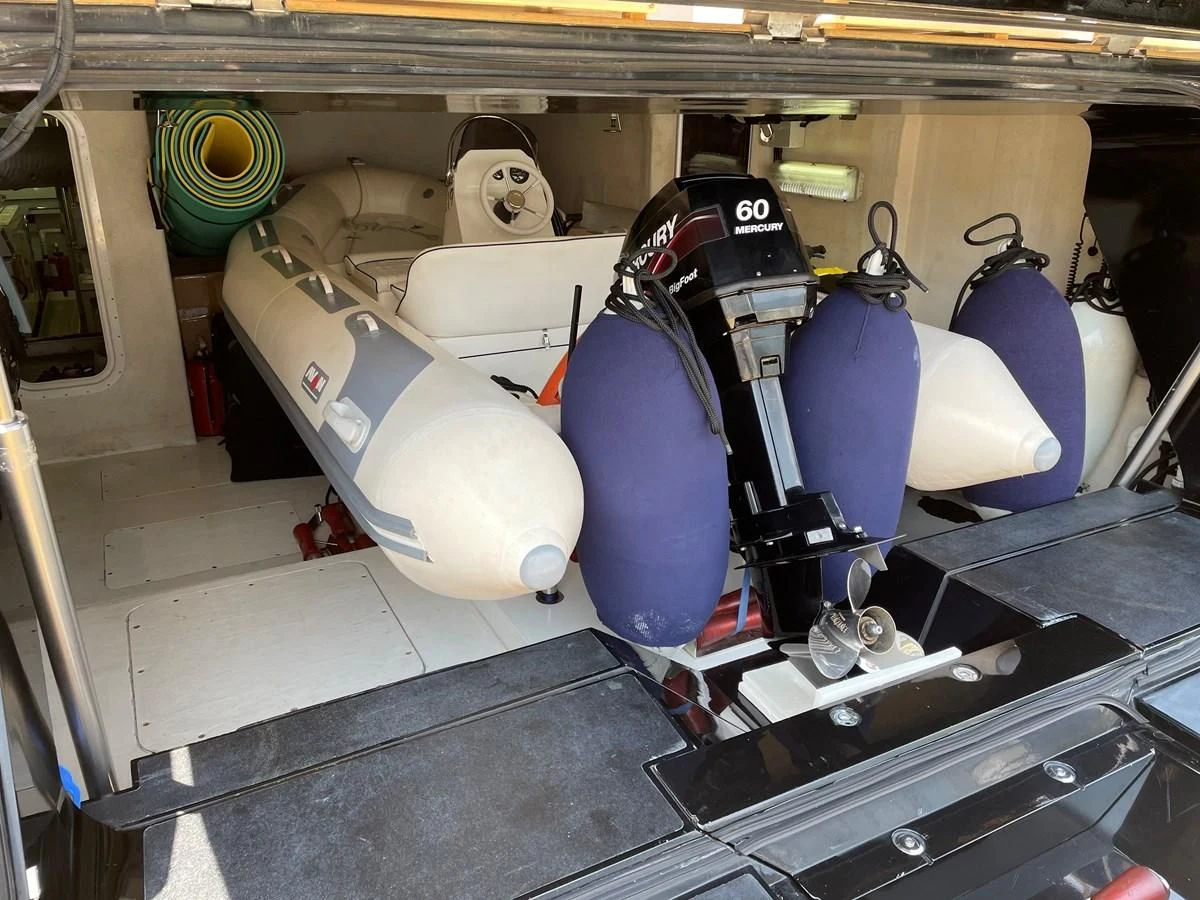 a group of objects on a boat aboard HARBOUR Yacht for Sale