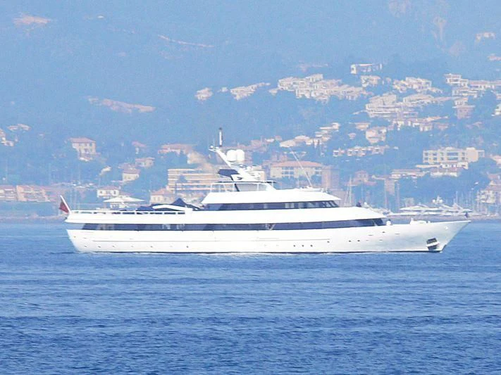a large white boat in the water aboard YOPUR Yacht for Sale