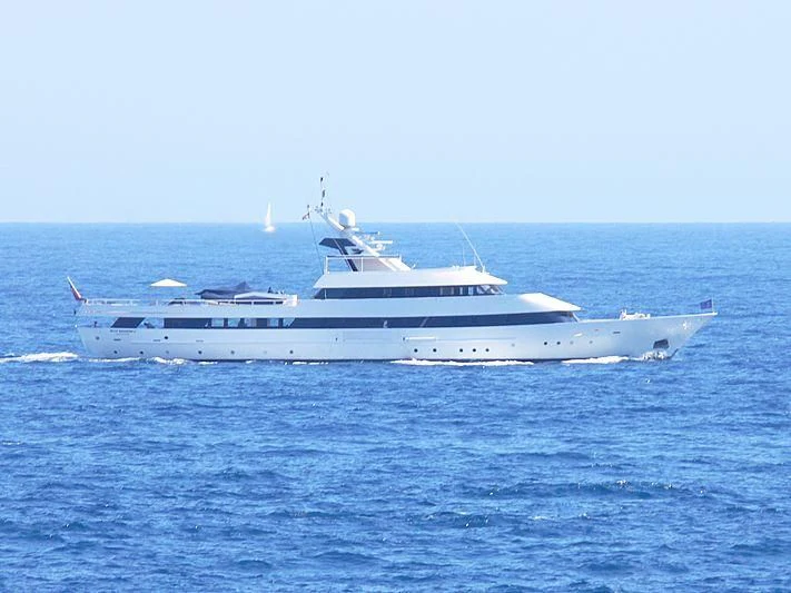 a large white boat in the water aboard YOPUR Yacht for Sale
