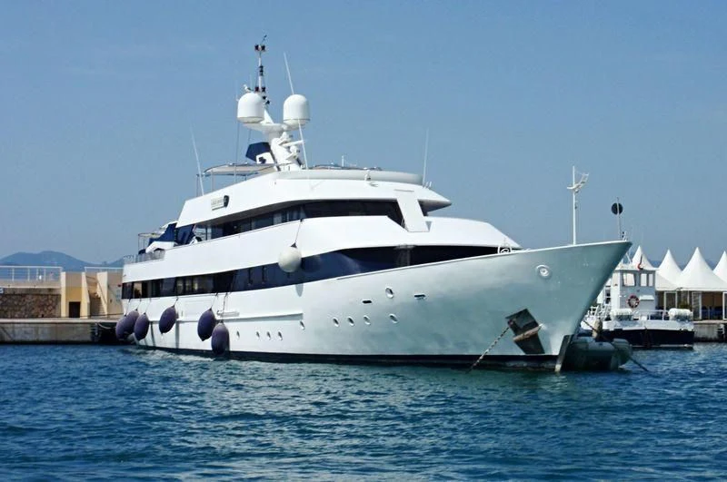 a large white yacht aboard YOPUR Yacht for Sale