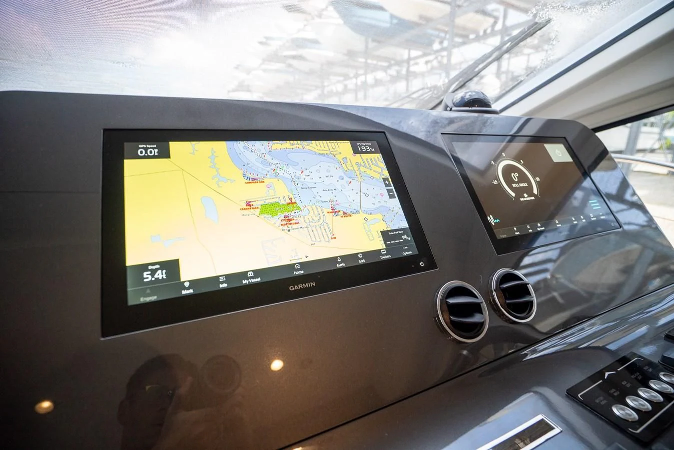 a car with a screen aboard 2023 AZIMUT FLY 78/56 Yacht for Sale