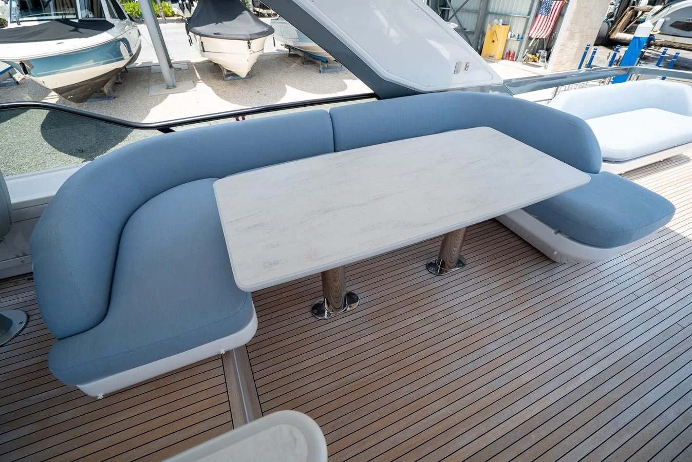 a close-up of a car aboard 2023 AZIMUT FLY 78/56 Yacht for Sale