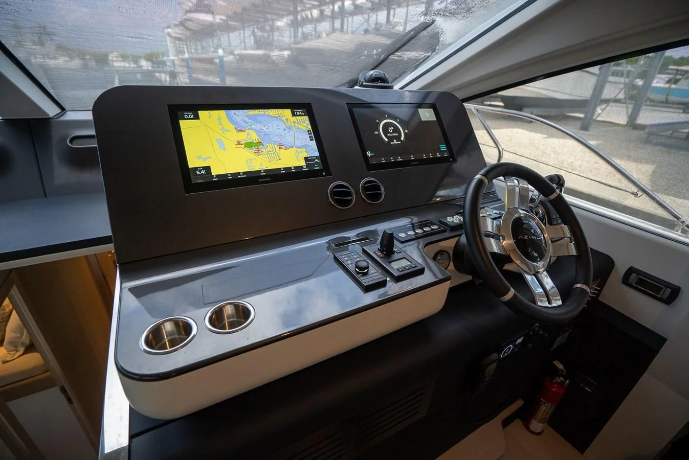 the inside of a car aboard 2023 AZIMUT FLY 78/56 Yacht for Sale