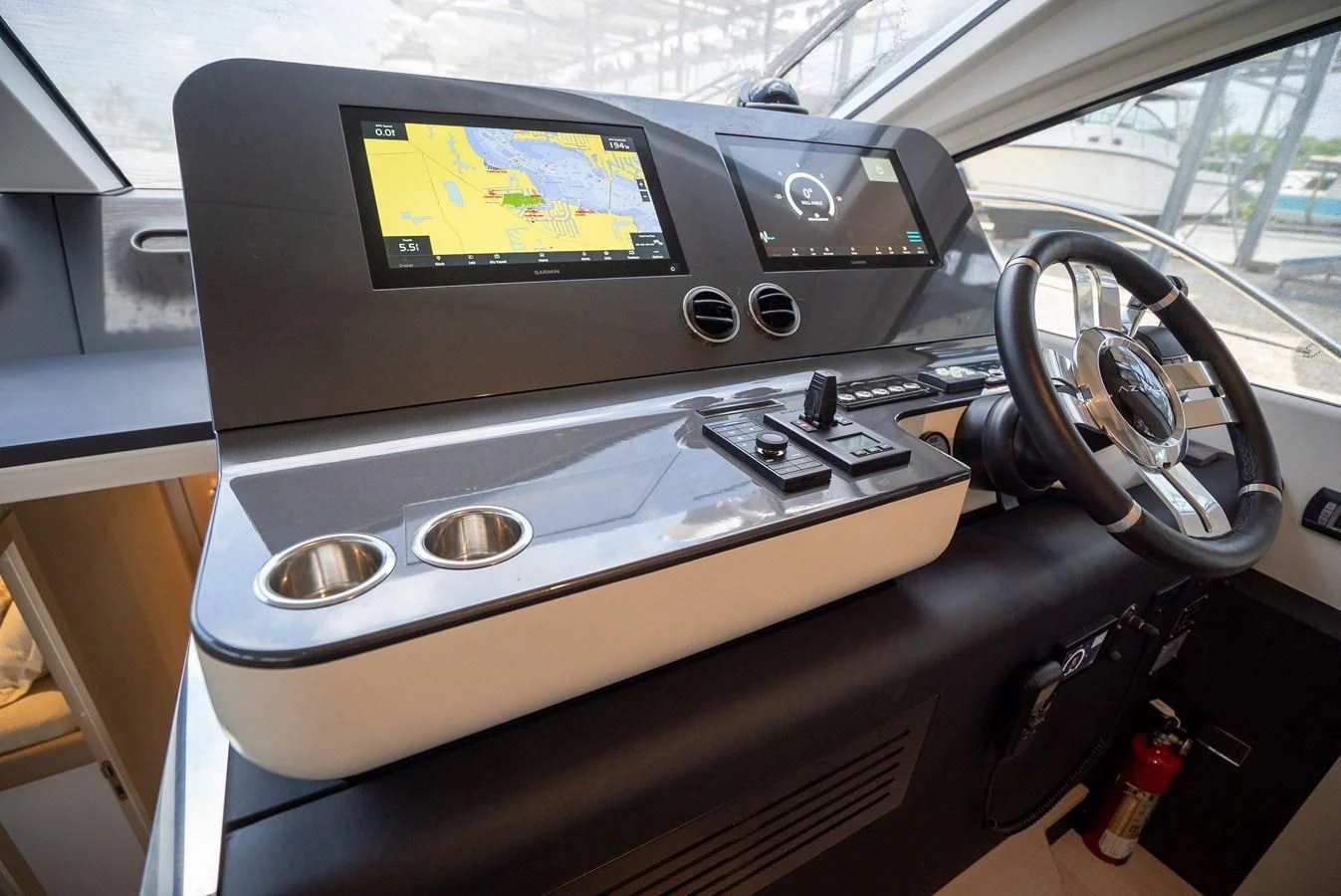 the inside of a car aboard 2023 AZIMUT FLY 78/56 Yacht for Sale