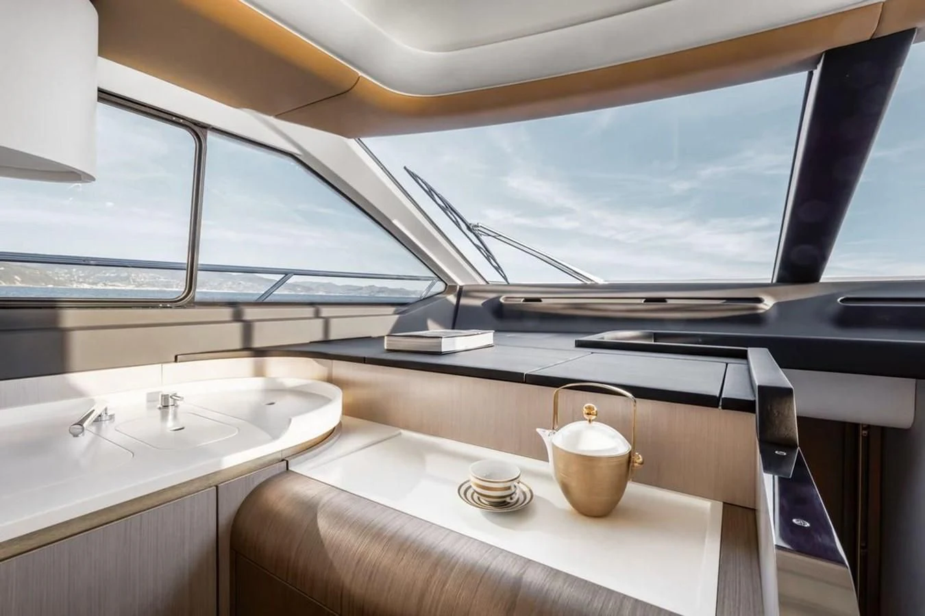 a room with a sink and a window aboard 2023 AZIMUT FLY 78/56 Yacht for Sale