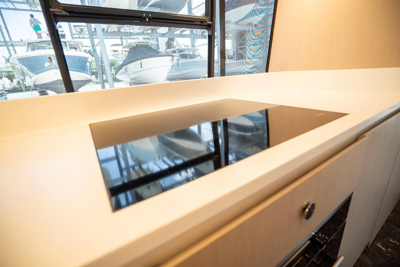 a white rectangular object with a window aboard 2023 AZIMUT FLY 78/56 Yacht for Sale