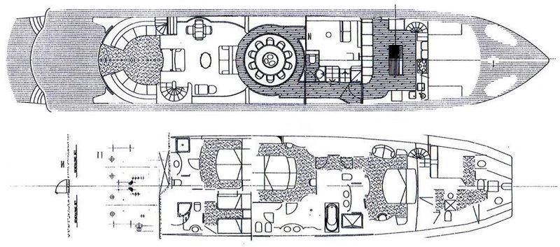 diagram aboard GAMAYUN Yacht for Sale