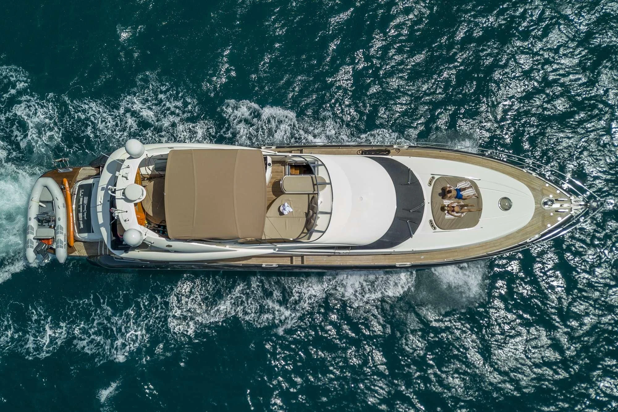 a space ship in the water aboard SKYWATER Yacht for Sale
