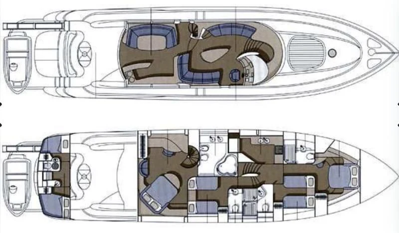 diagram, engineering drawing aboard SKYWATER Yacht for Sale