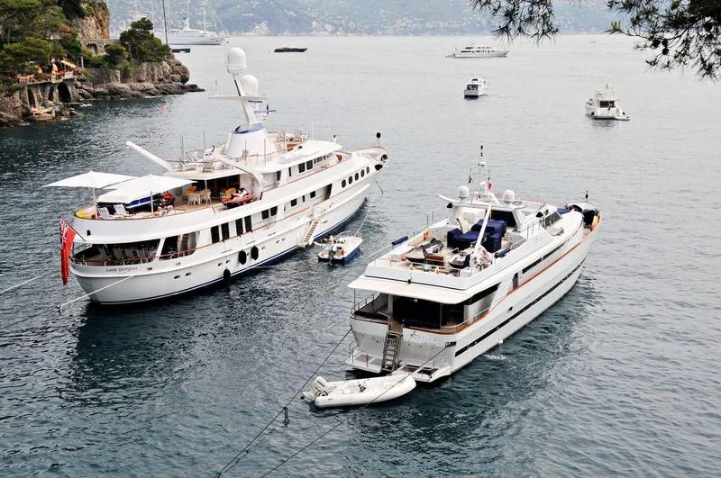 a group of boats in the water aboard LADY GEORGINA Yacht for Sale