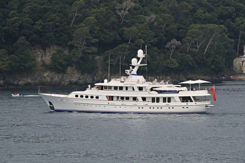 a boat on the water aboard LADY GEORGINA Yacht for Sale