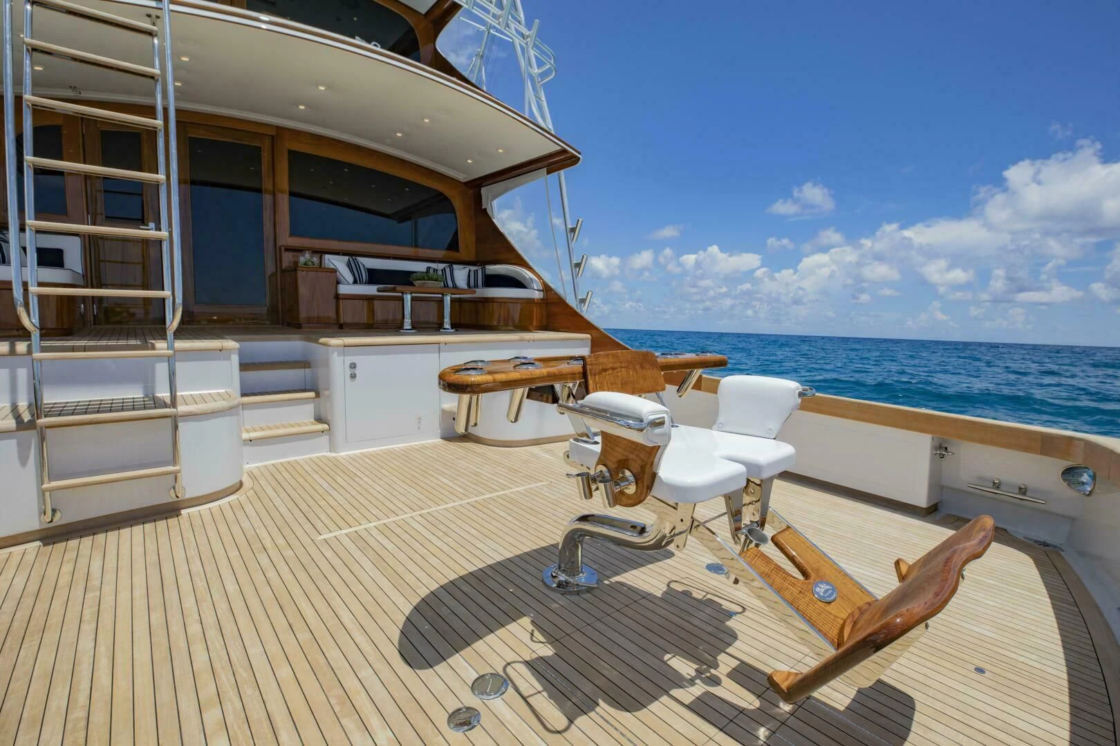 a boat on the water aboard III AMIGOS Yacht for Sale
