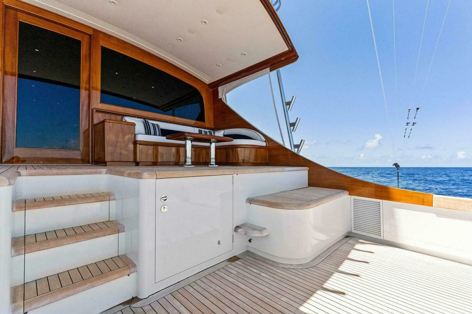 a bathroom with a tub and a sink aboard III AMIGOS Yacht for Sale