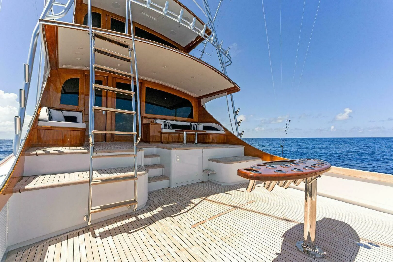 a boat on the water aboard III AMIGOS Yacht for Sale