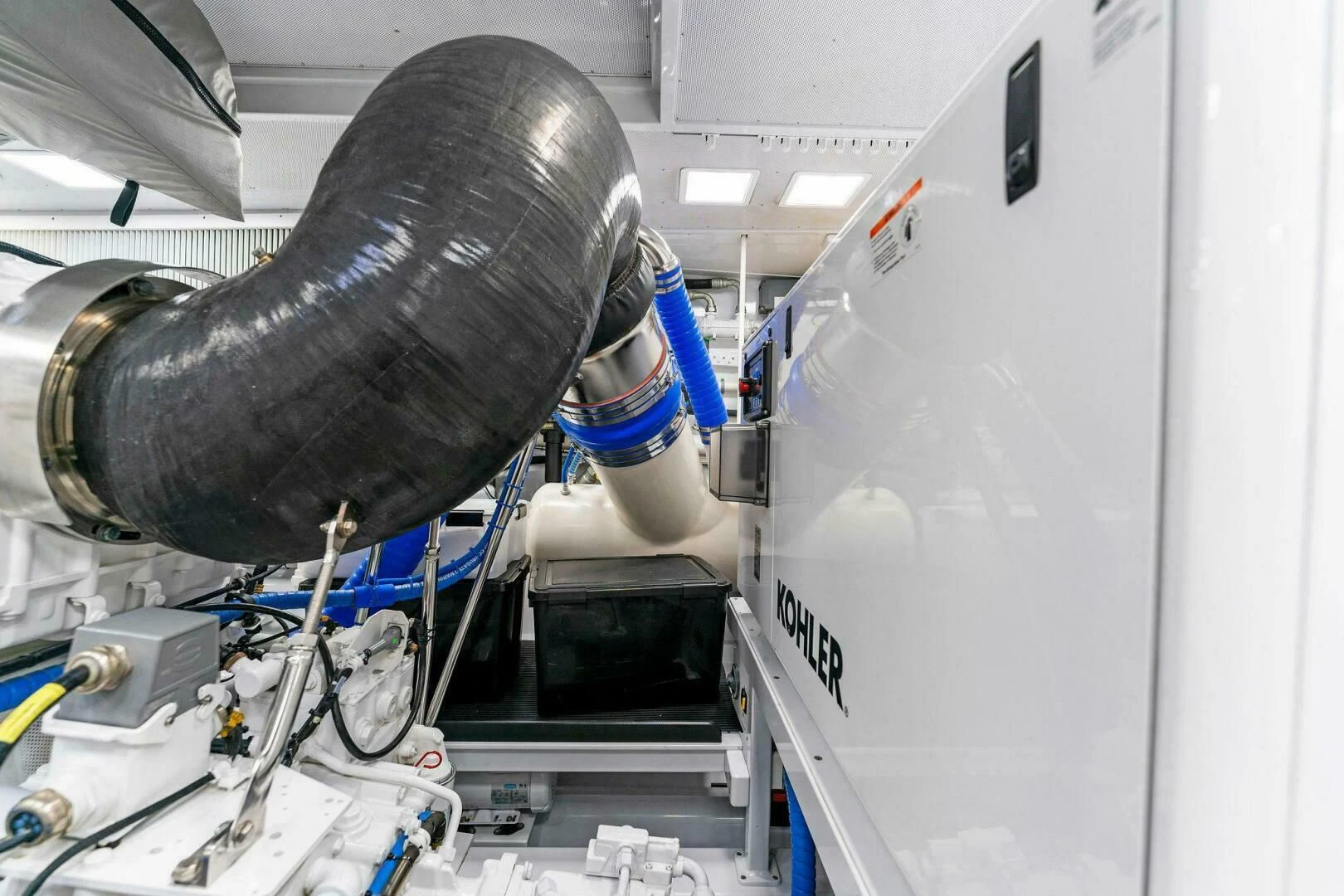 a machine with a large pipe aboard III AMIGOS Yacht for Sale