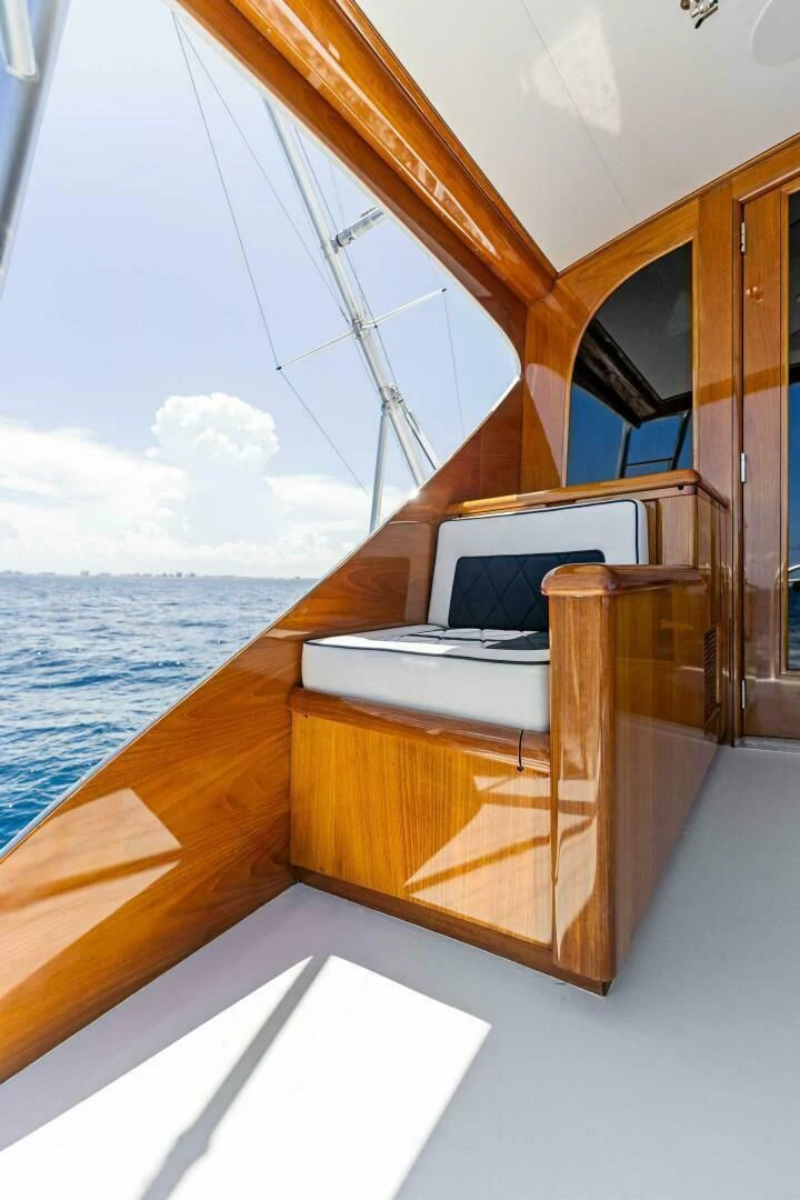 a boat on the water aboard III AMIGOS Yacht for Sale