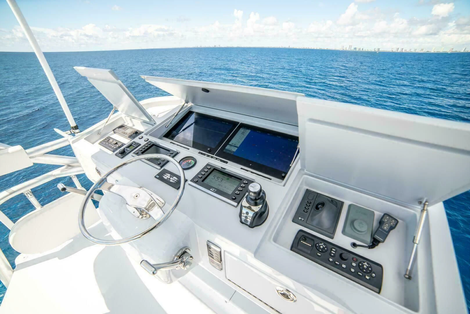 the inside of a boat aboard III AMIGOS Yacht for Sale