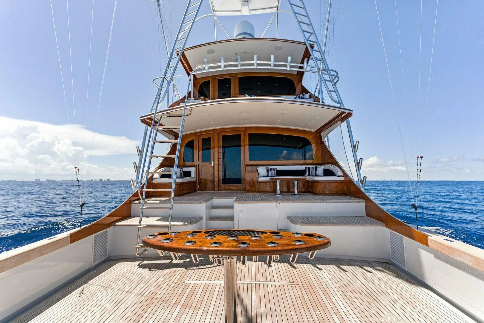 a boat on the water aboard III AMIGOS Yacht for Sale