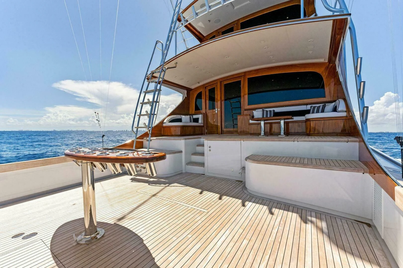 a boat on the water aboard III AMIGOS Yacht for Sale