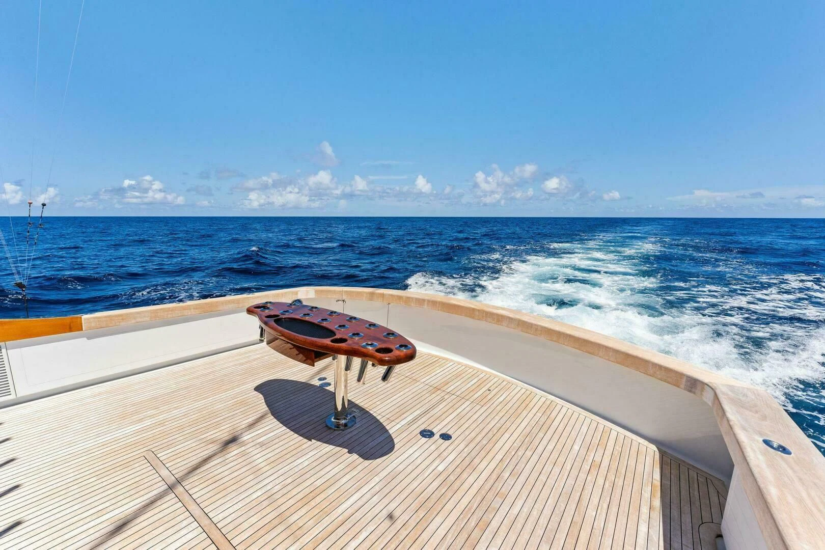 a boat on the water aboard III AMIGOS Yacht for Sale