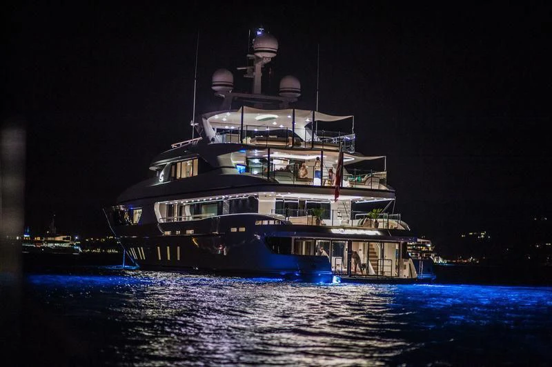a boat on the water aboard SCORPION Yacht for Charter