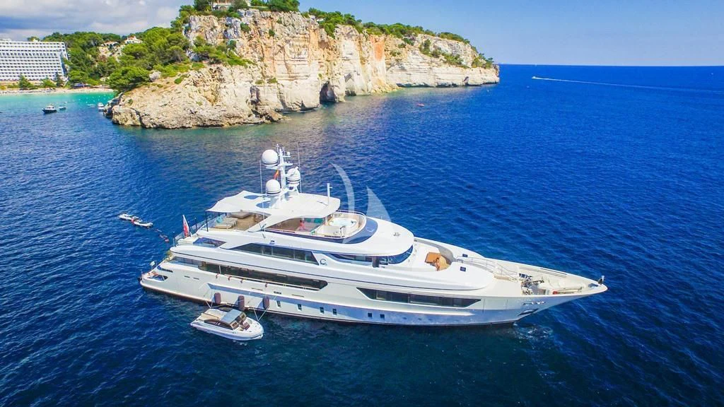 a boat on the water aboard SCORPION Yacht for Charter