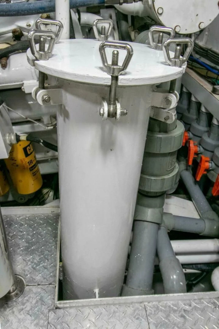 a close-up of a water tank aboard CHAIRMAN Yacht for Sale