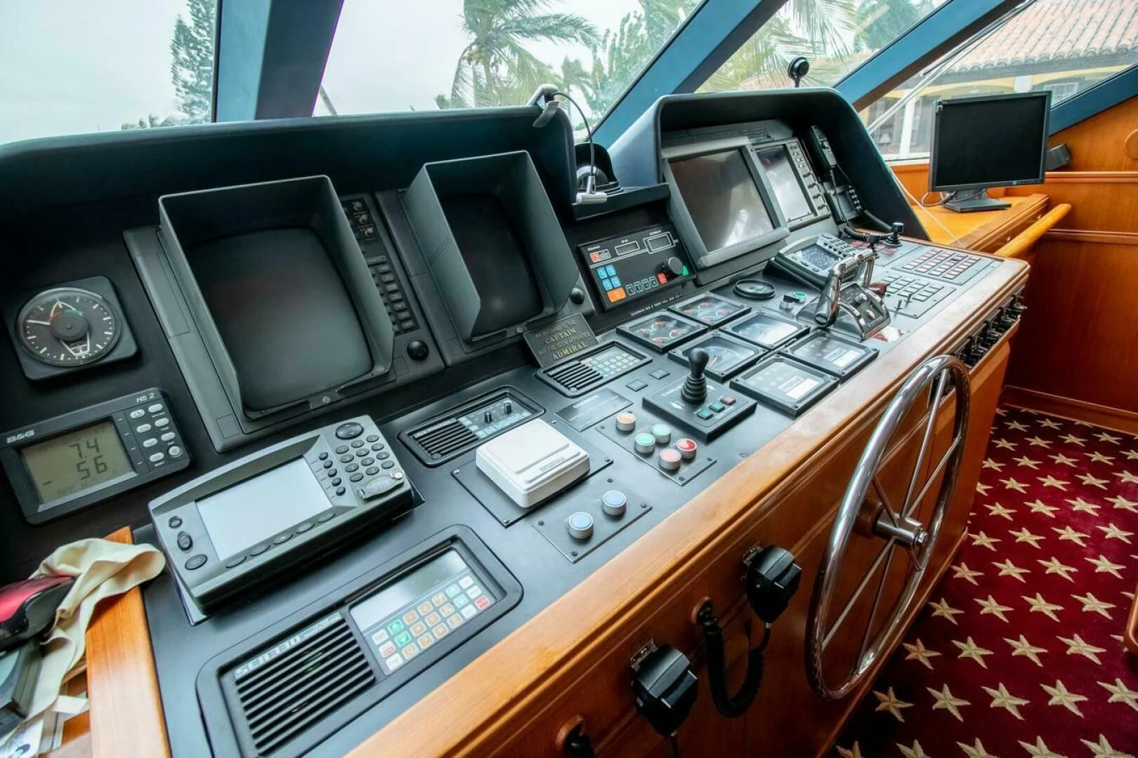 a group of electronic devices aboard CHAIRMAN Yacht for Sale