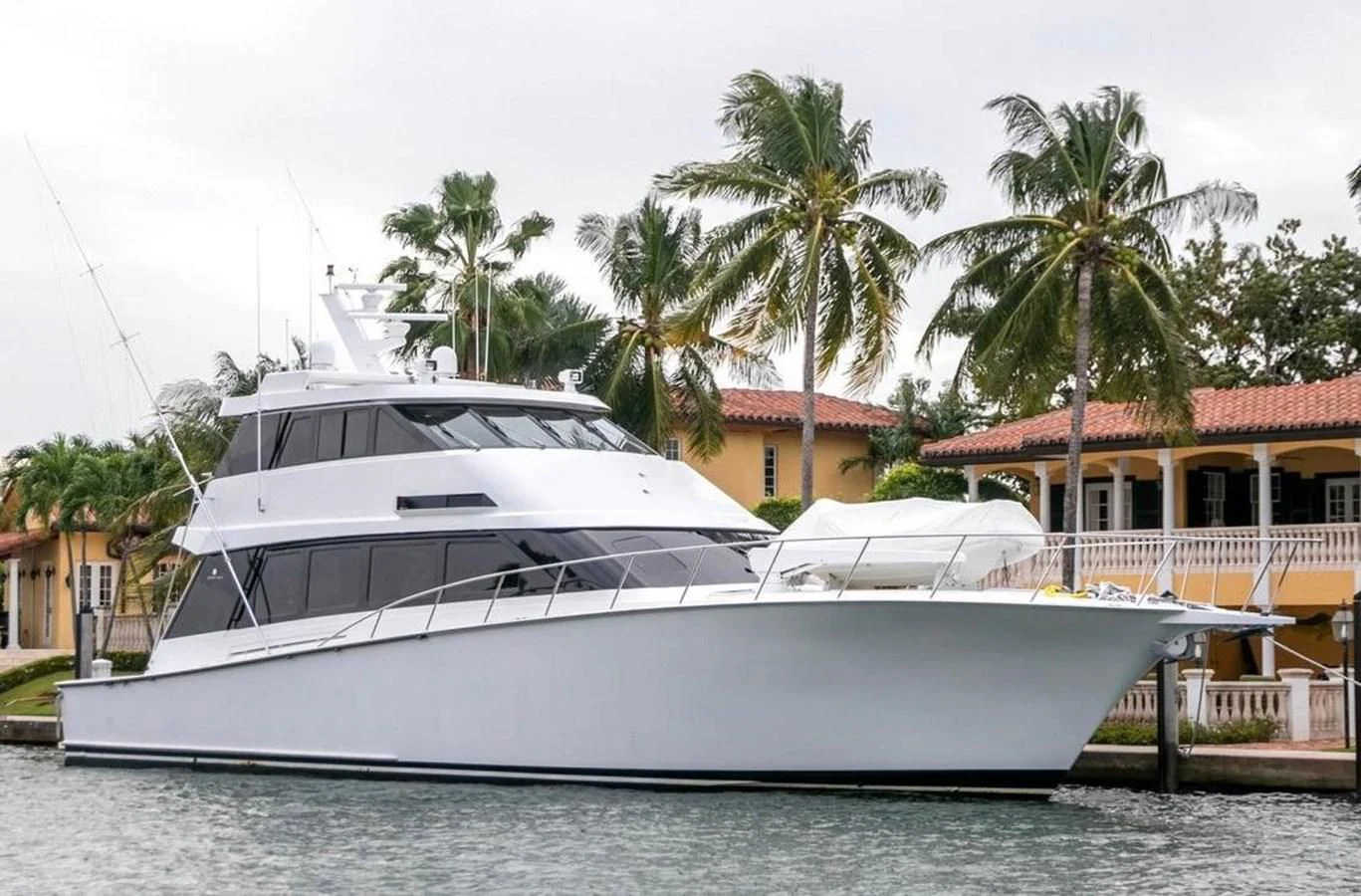 a boat docked at a pier aboard CHAIRMAN Yacht for Sale