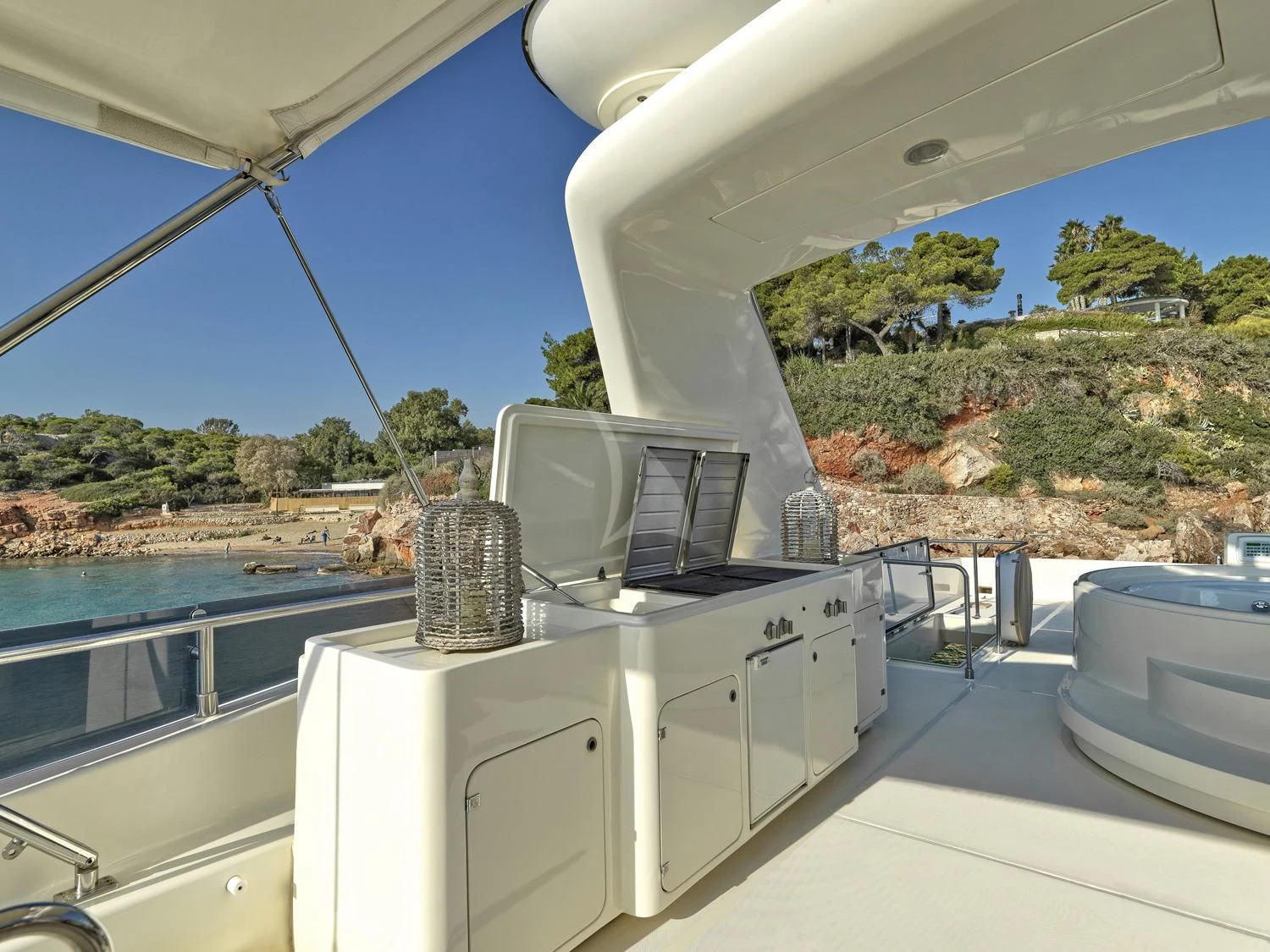 a large white machine on a boat aboard JULIE M Yacht for Sale