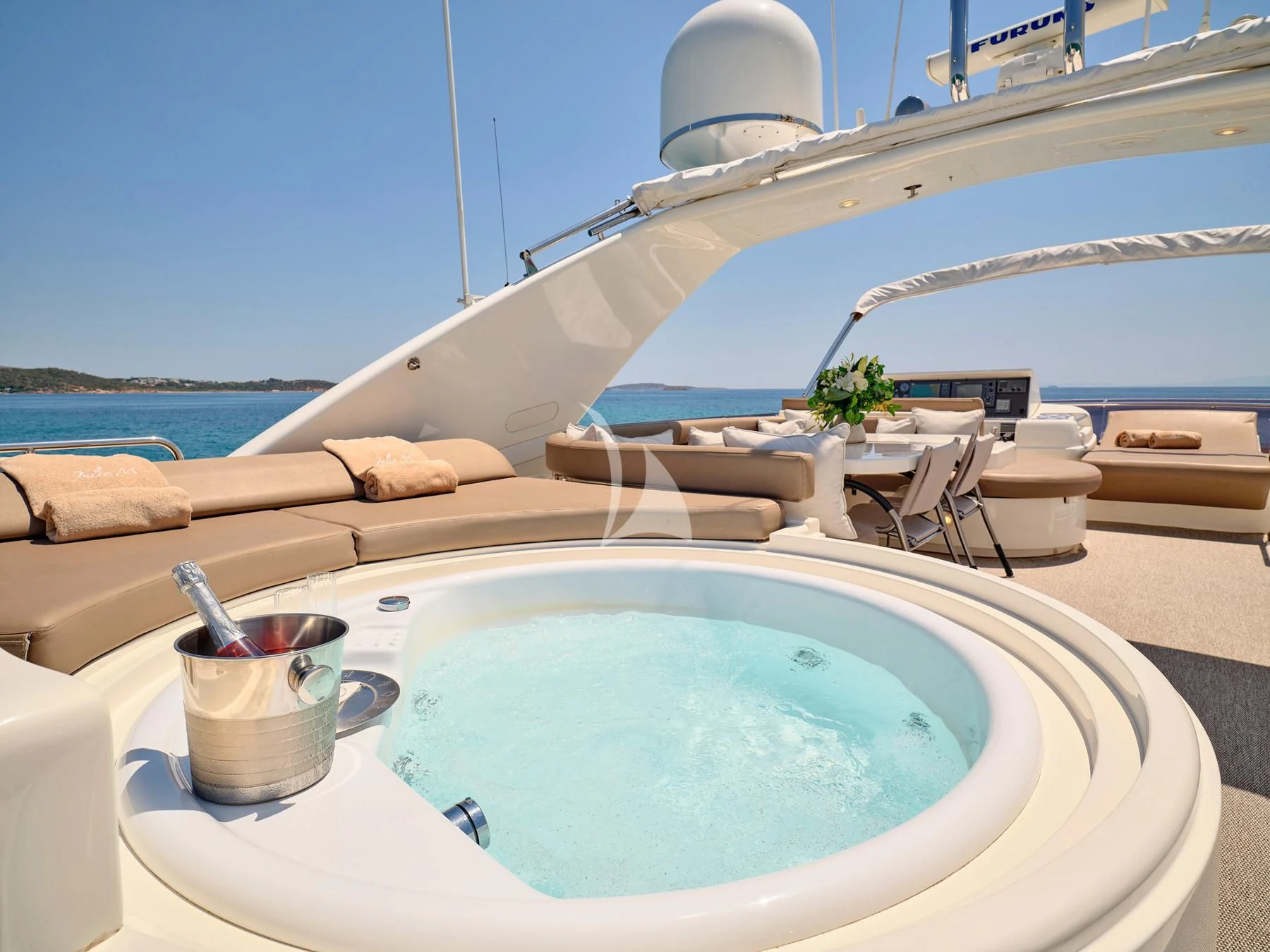 a pool on a boat aboard JULIE M Yacht for Sale