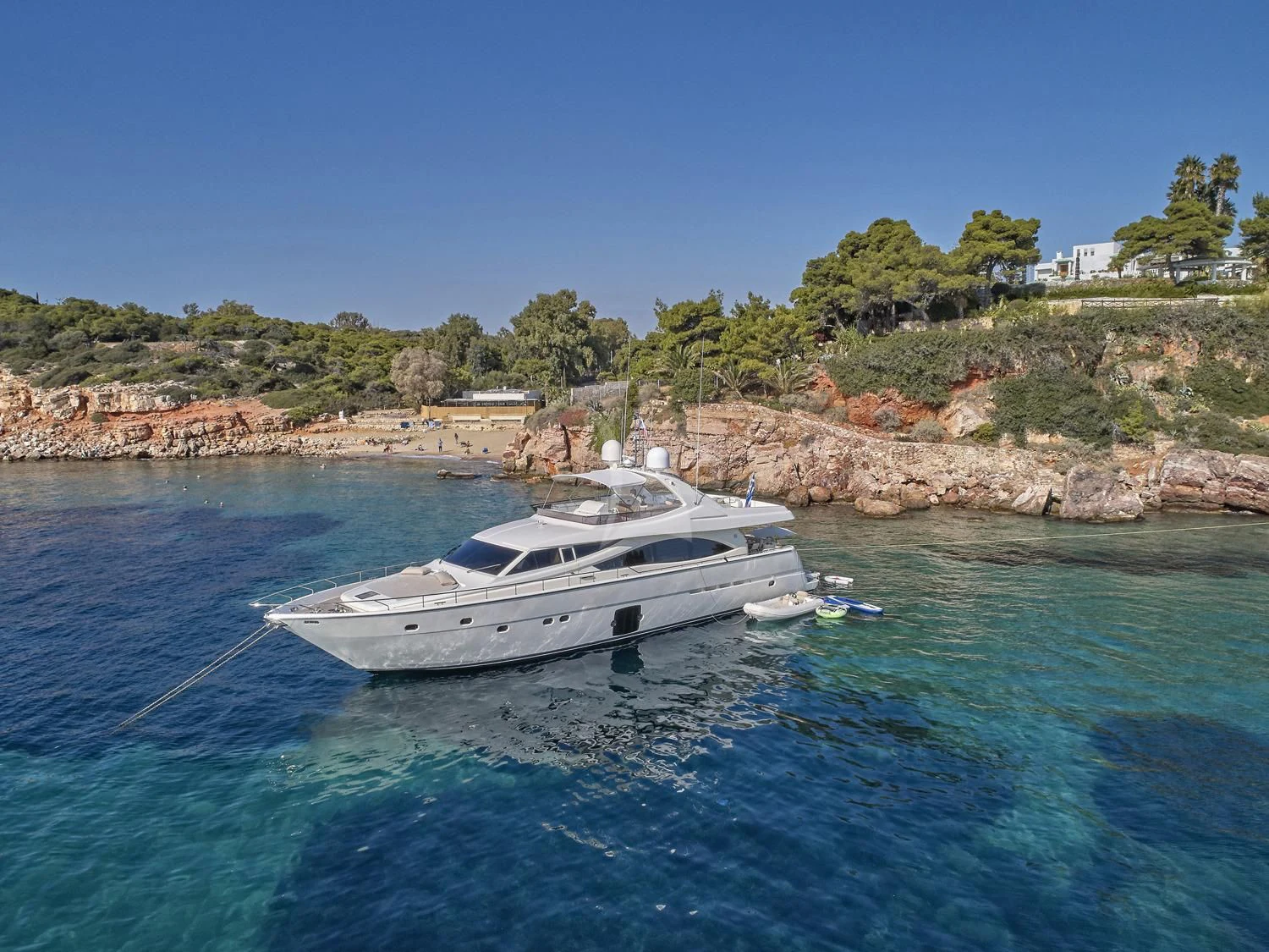 a boat in the water aboard JULIE M Yacht for Sale