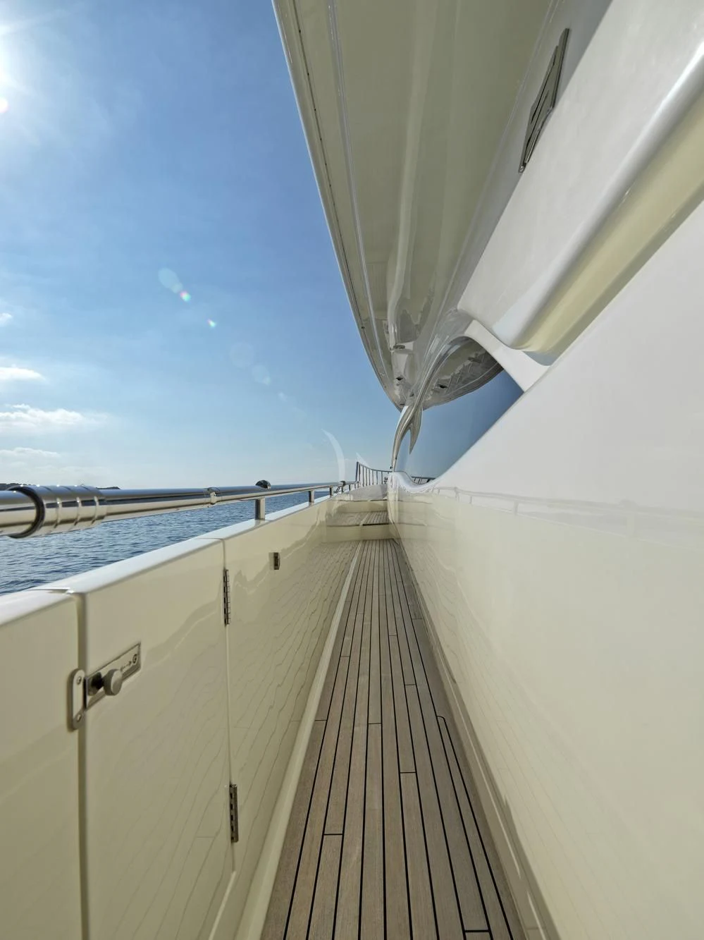 a view of the ocean from the deck of a boat aboard JULIE M Yacht for Sale