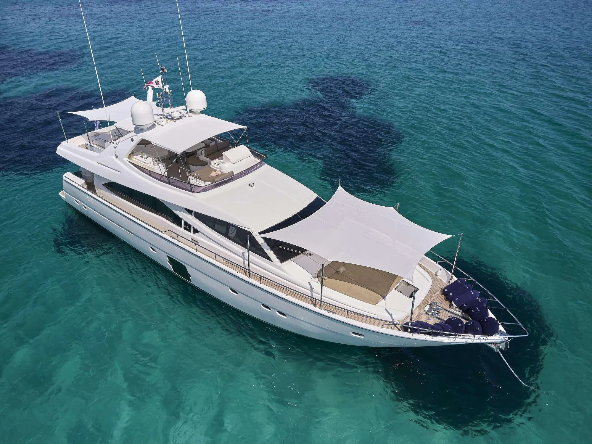 a boat in the water aboard JULIE M Yacht for Sale