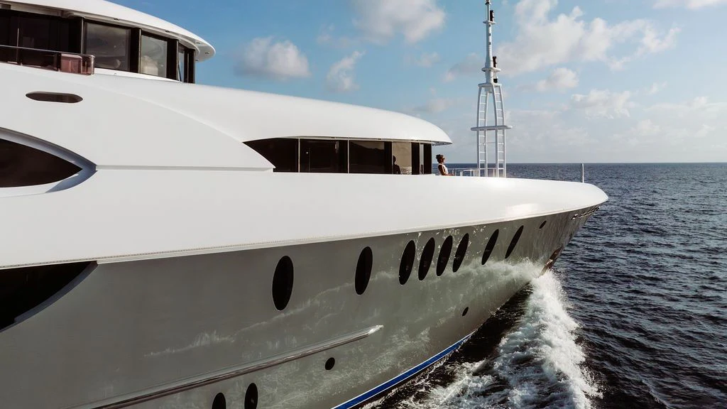 a boat on the water aboard LADY BETH Yacht for Sale