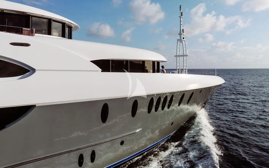 a boat on the water aboard LADY BETH Yacht for Sale