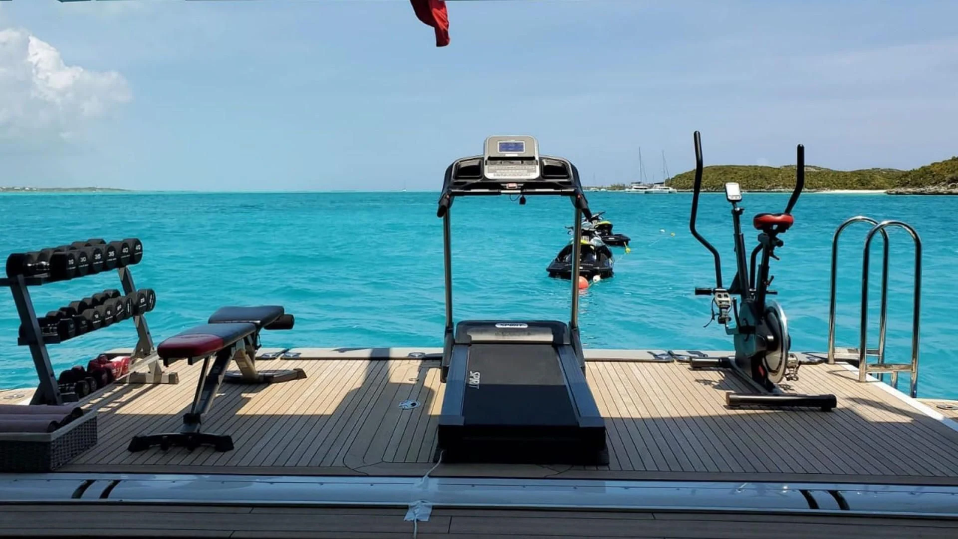 a boat on the water aboard LADY BETH Yacht for Sale