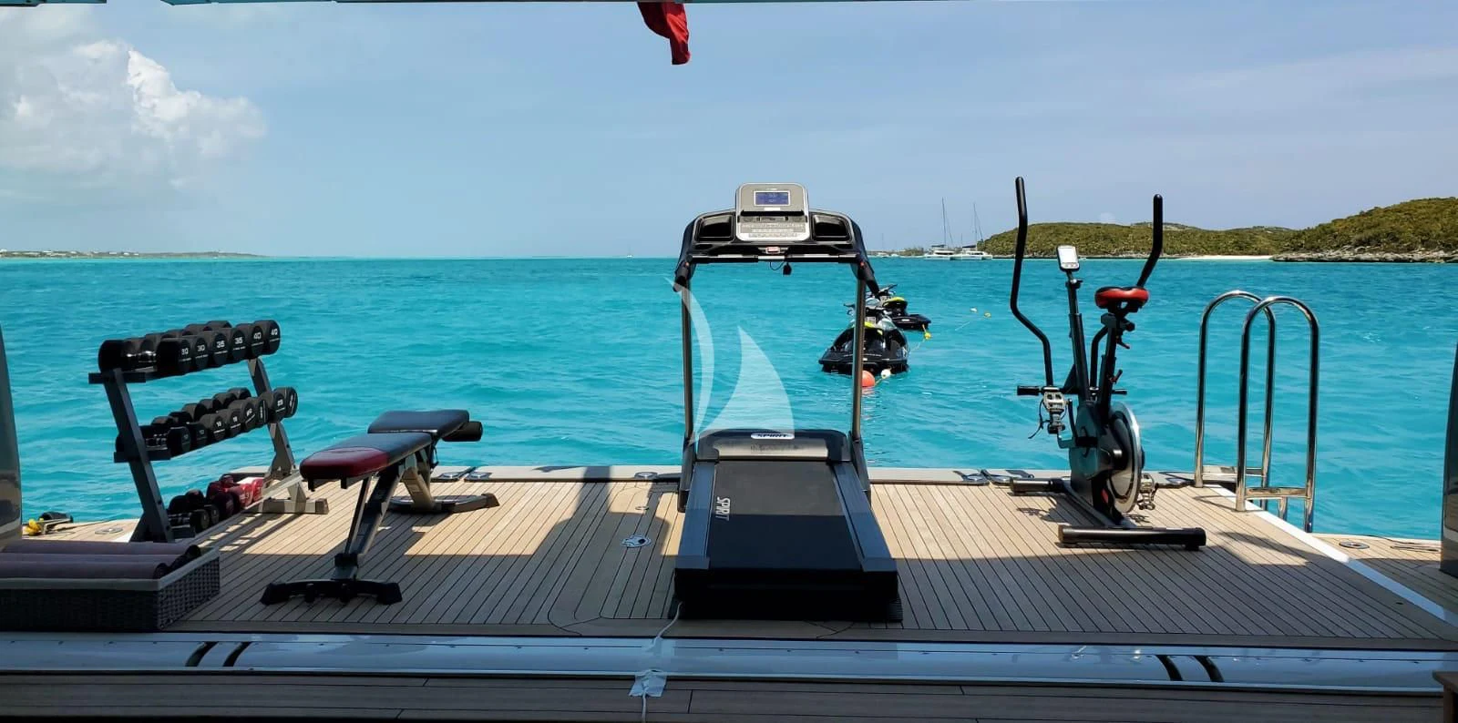 a boat on a dock aboard LADY BETH Yacht for Sale