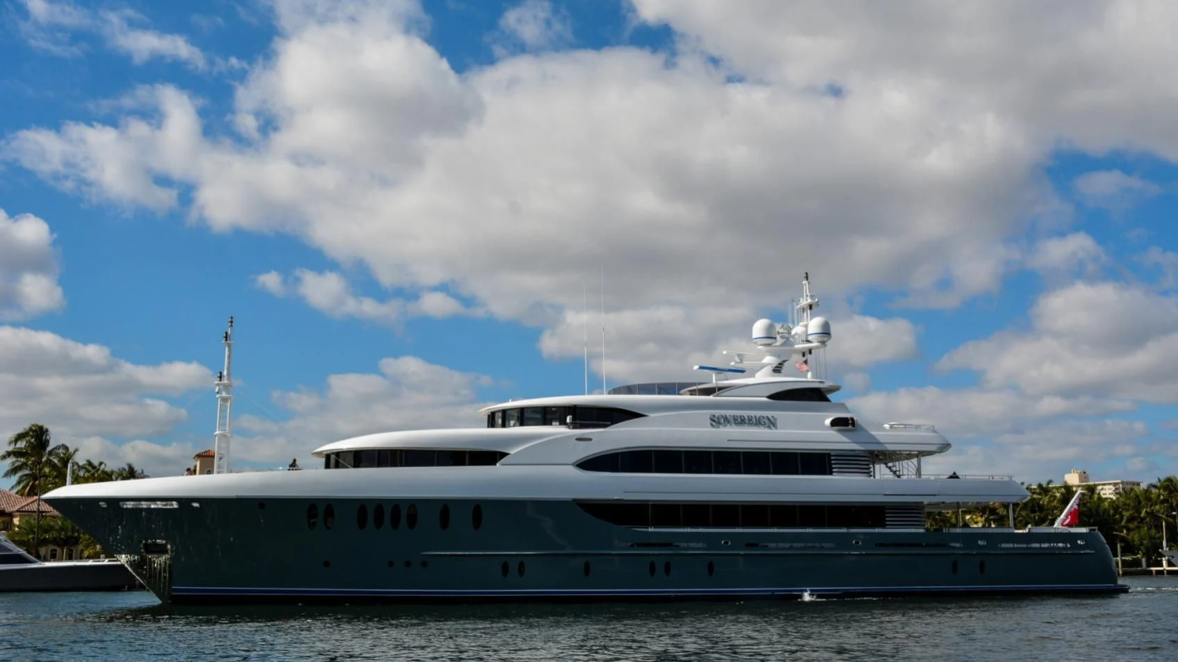 a large white yacht aboard LADY BETH Yacht for Sale