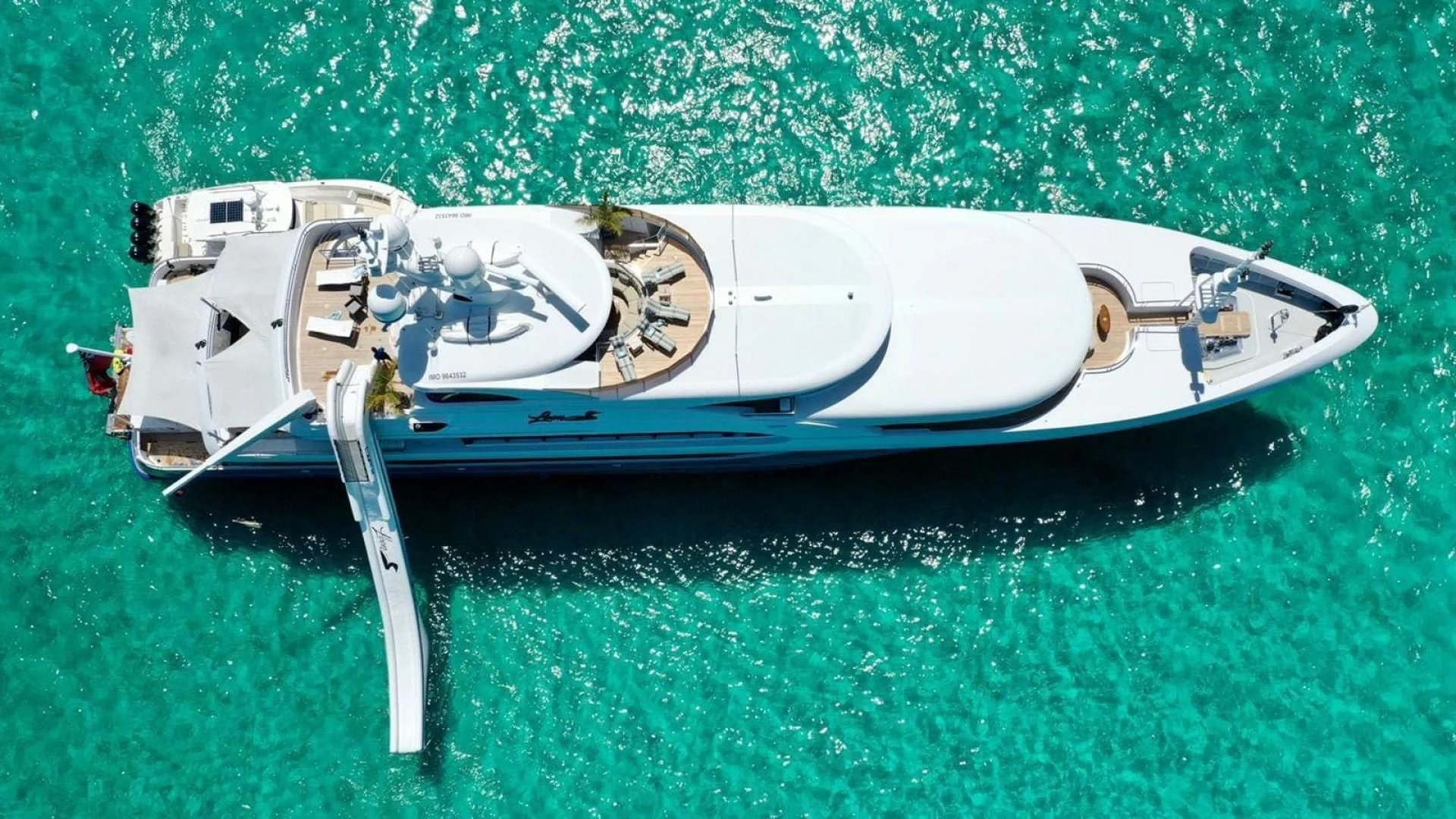 a boat on the water aboard LADY BETH Yacht for Sale