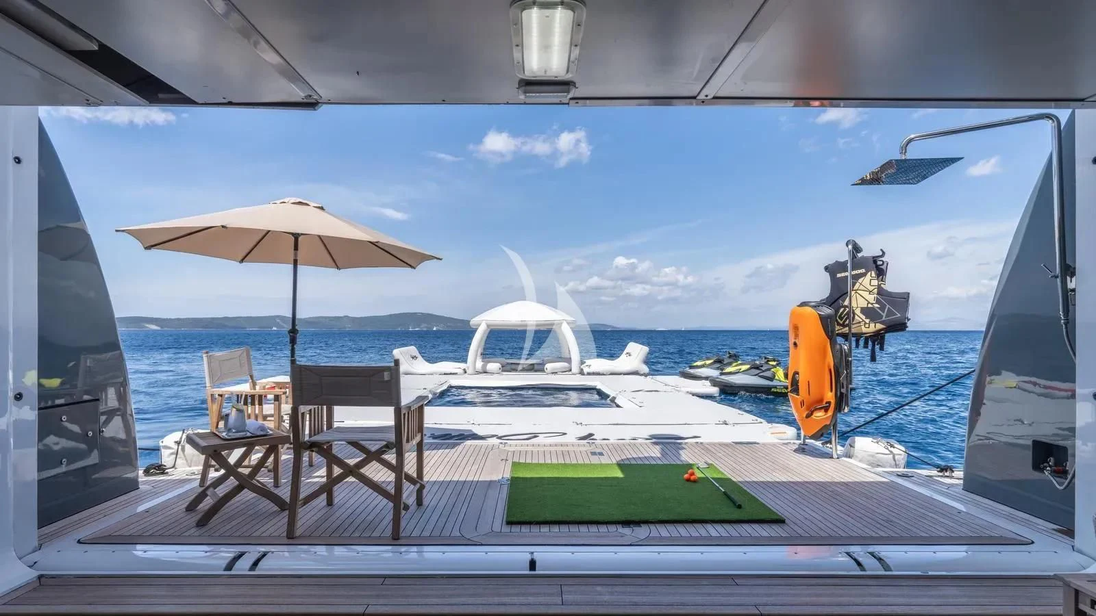 a boat on the water aboard LADY BETH Yacht for Sale