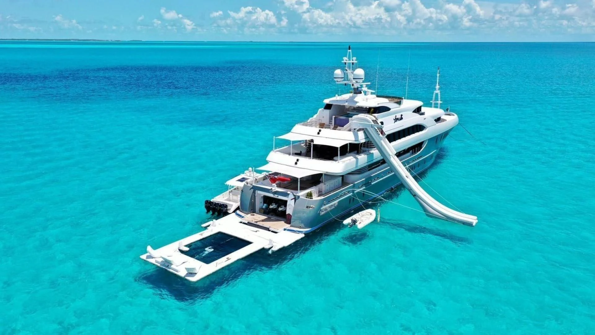 a boat in the water aboard LADY BETH Yacht for Sale