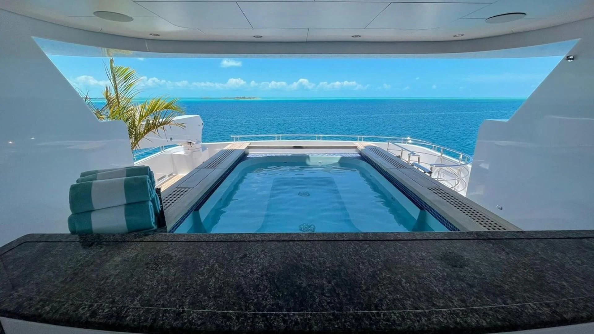a pool on a deck aboard LADY BETH Yacht for Sale