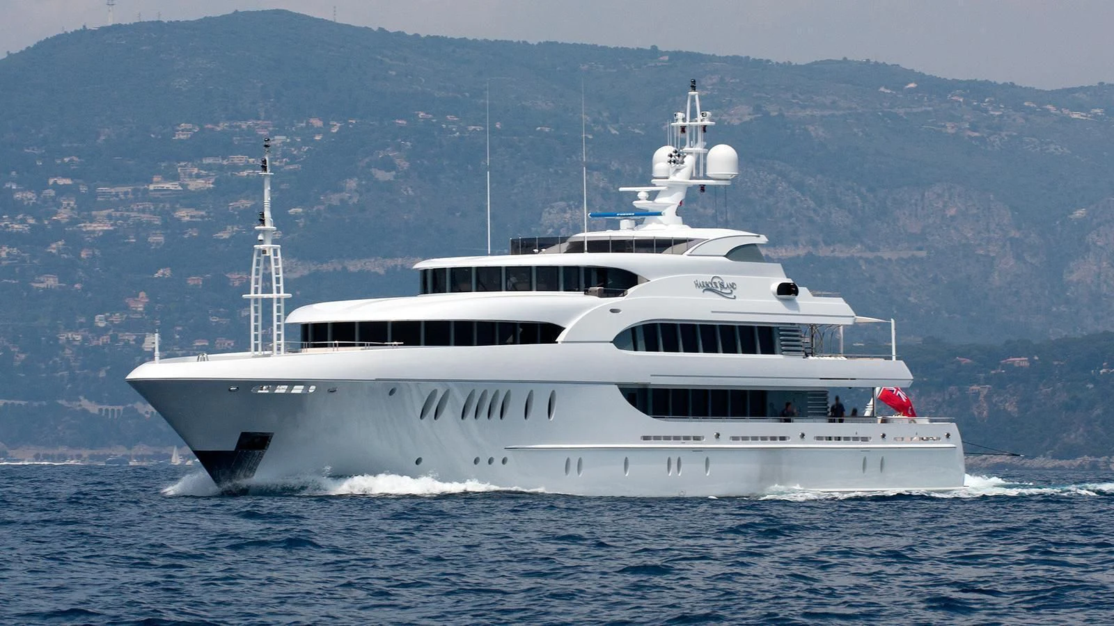 a white yacht in the water aboard LADY BETH Yacht for Sale