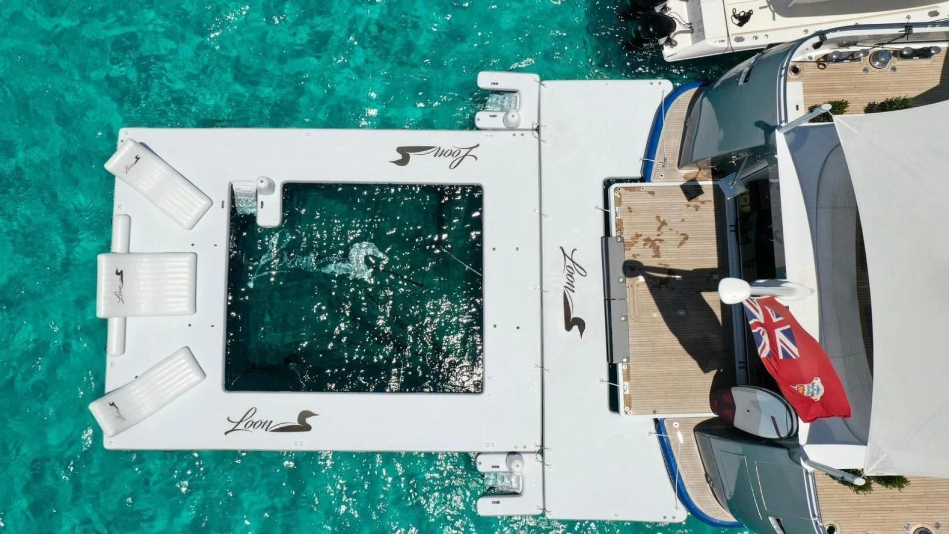 a satellite dish on a green surface aboard LADY BETH Yacht for Sale