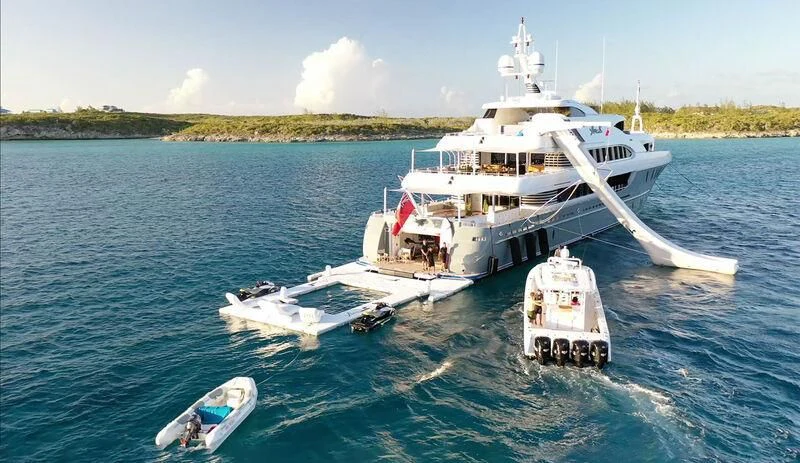 a boat and a boat in the water aboard LADY BETH Yacht for Sale