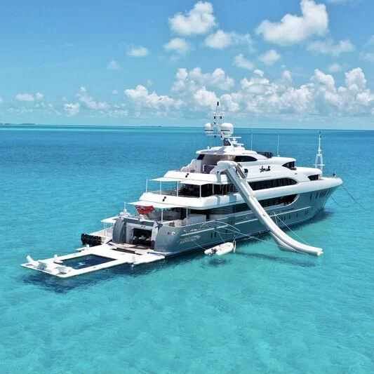 a boat in the water aboard LADY BETH Yacht for Sale