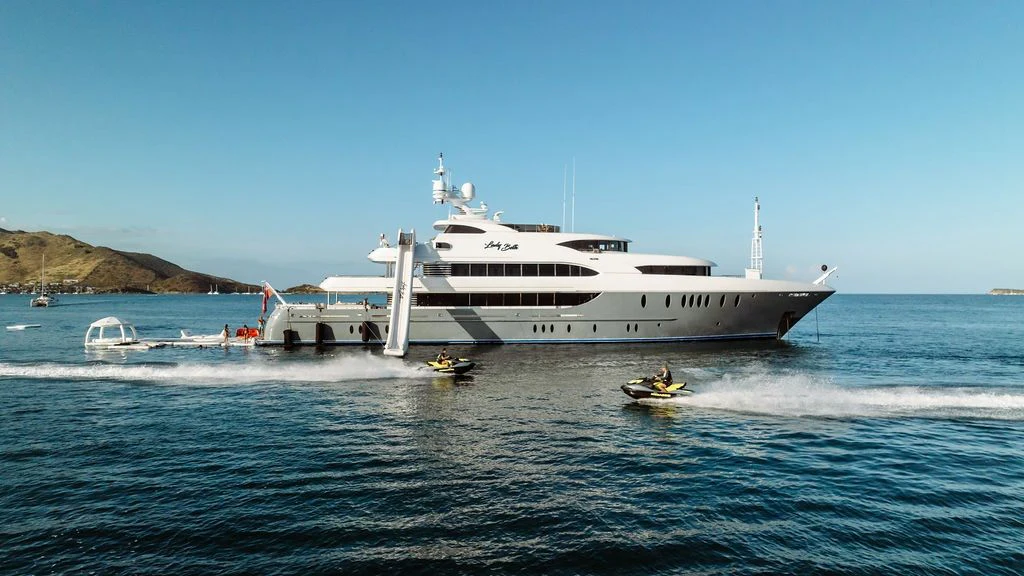 a boat on the water aboard LADY BETH Yacht for Sale